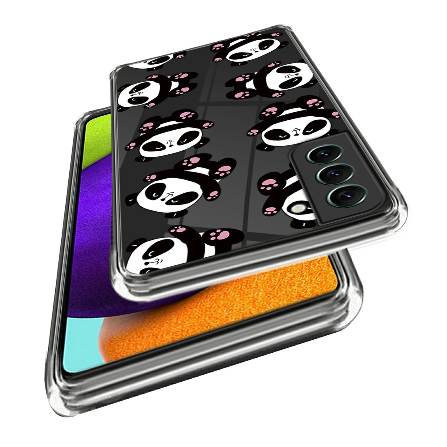 For Samsung Galaxy S24+ Pattern Case Flexible Slim Thin TPU Phone Cover - Pandas