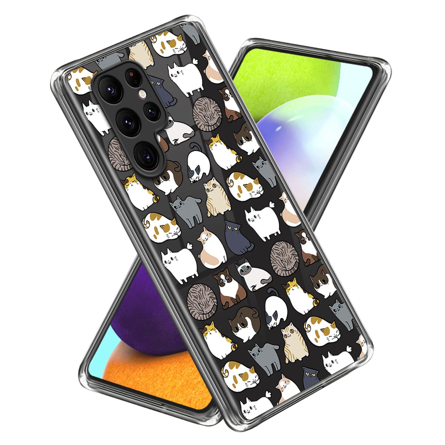 For Samsung Galaxy S24 Ultra Pattern Case Anti-Drop Soft TPU Phone Cover - Cats