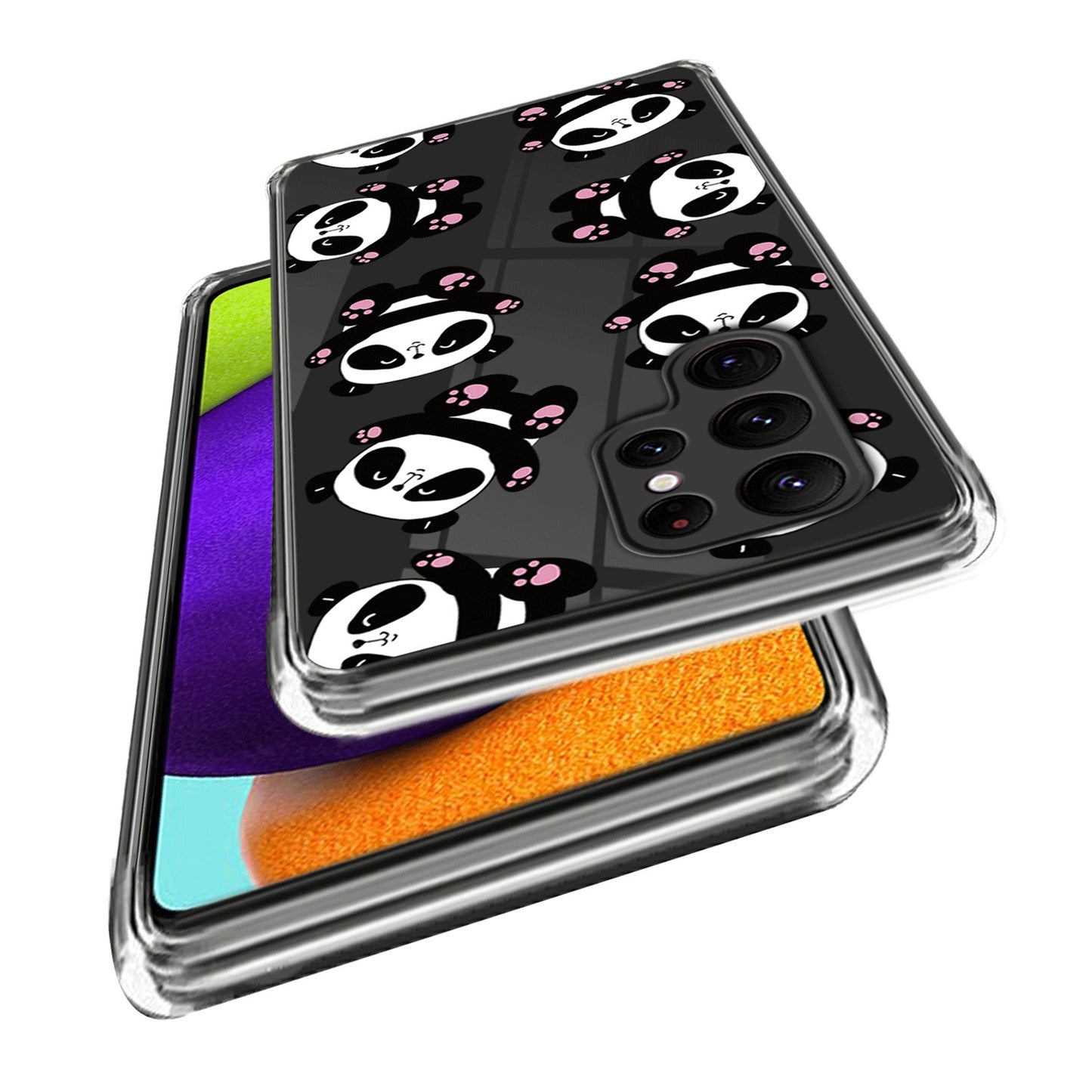 For Samsung Galaxy S24 Ultra Pattern Case Anti-Drop Soft TPU Phone Cover - Pandas
