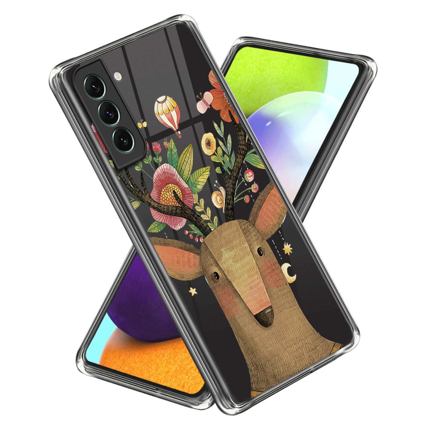 For Samsung Galaxy S24 TPU Phone Case IMD Pattern Slim Fit Protective Cover - Deer