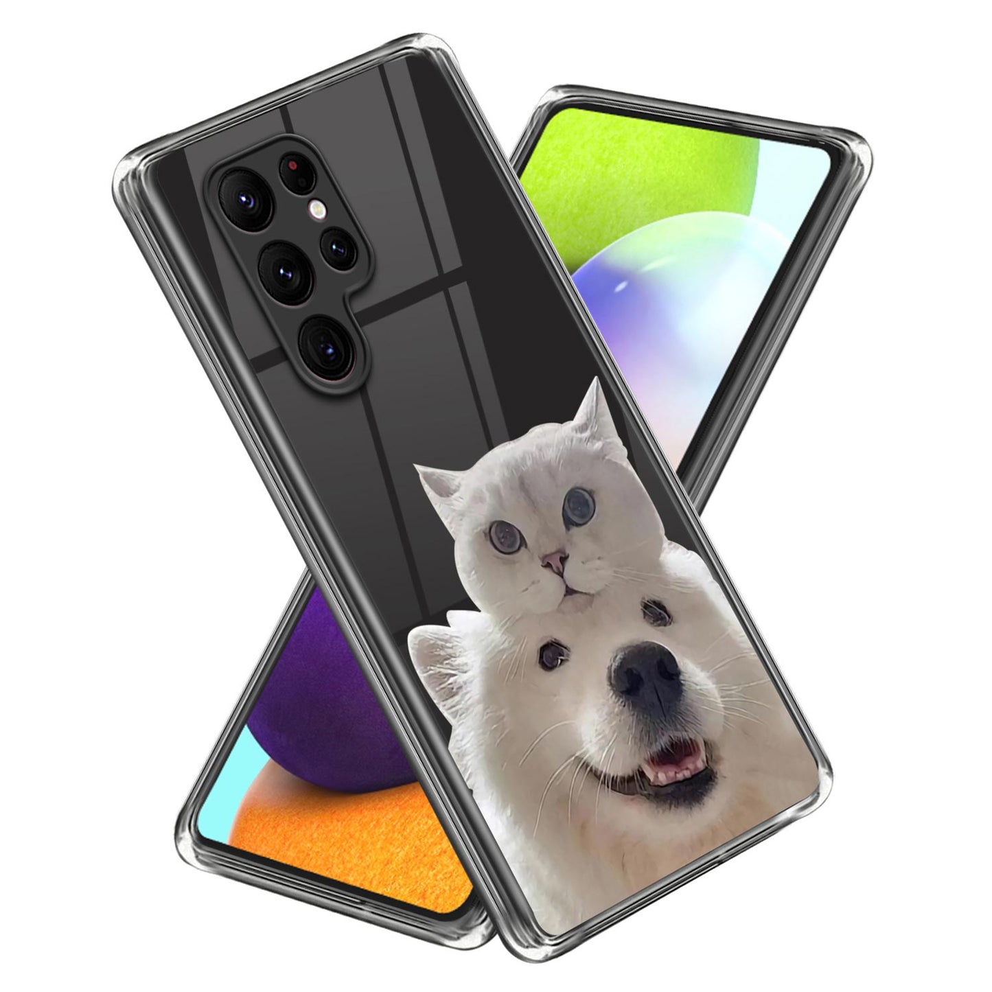 For Samsung Galaxy S24 Ultra Phone Case Pattern Printing Soft TPU Cover - Cat / Dog
