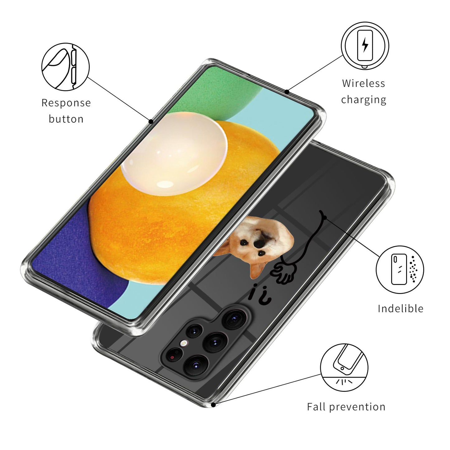 For Samsung Galaxy S24 Ultra Phone Case Pattern Printing Soft TPU Cover - Surrender Dog