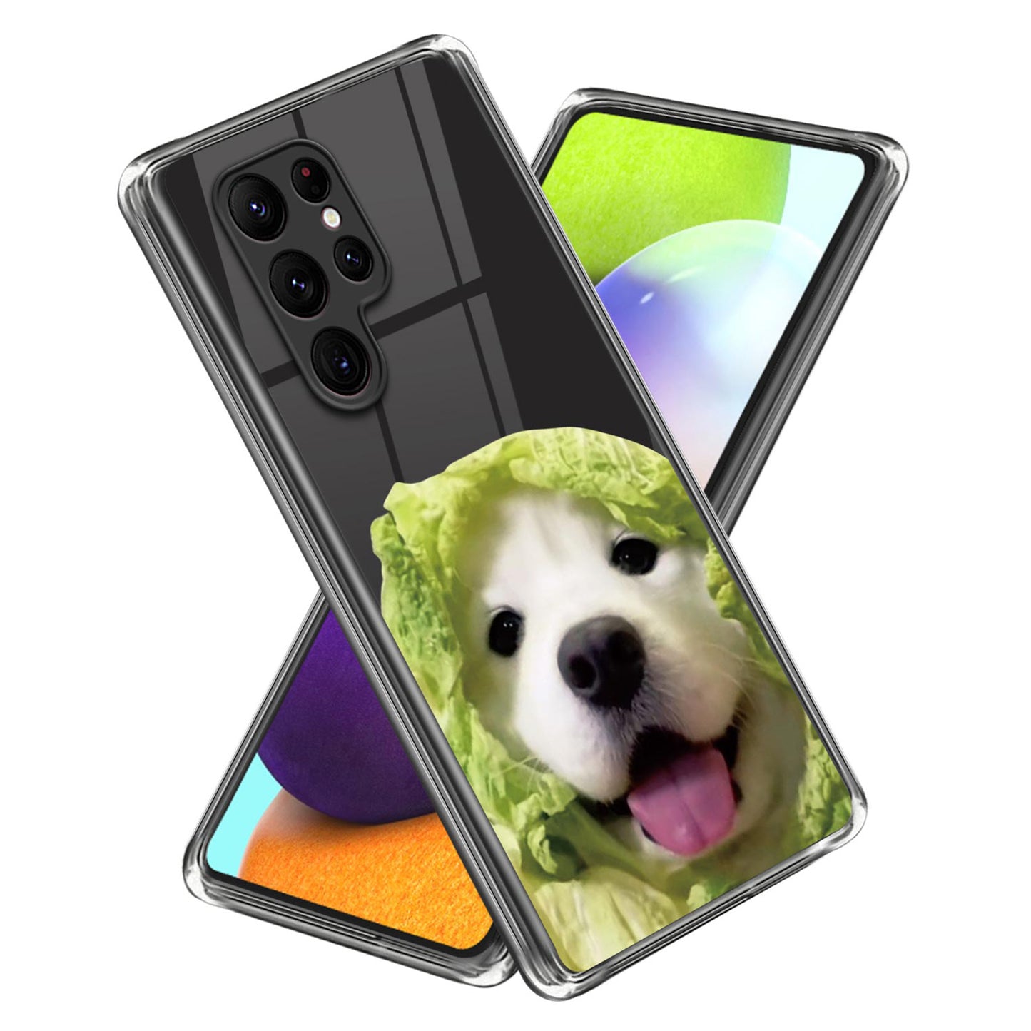 For Samsung Galaxy S24 Ultra Phone Case Pattern Printing Soft TPU Cover - Cabbage Dog