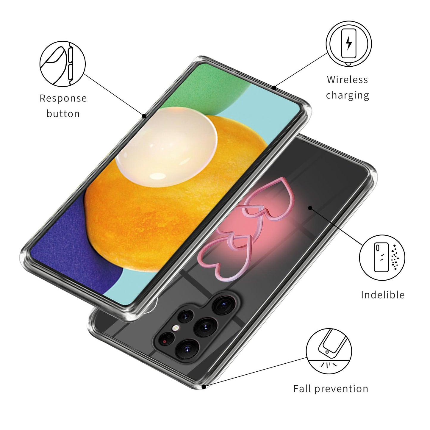 For Samsung Galaxy S24 Ultra Phone Case Pattern Printing Soft TPU Cover - Three-Love