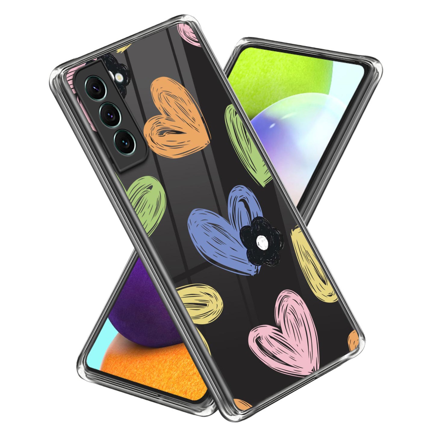 For Samsung Galaxy S24+ TPU Case Anti-scratch Pattern Printing Phone Cover - Colorful Love