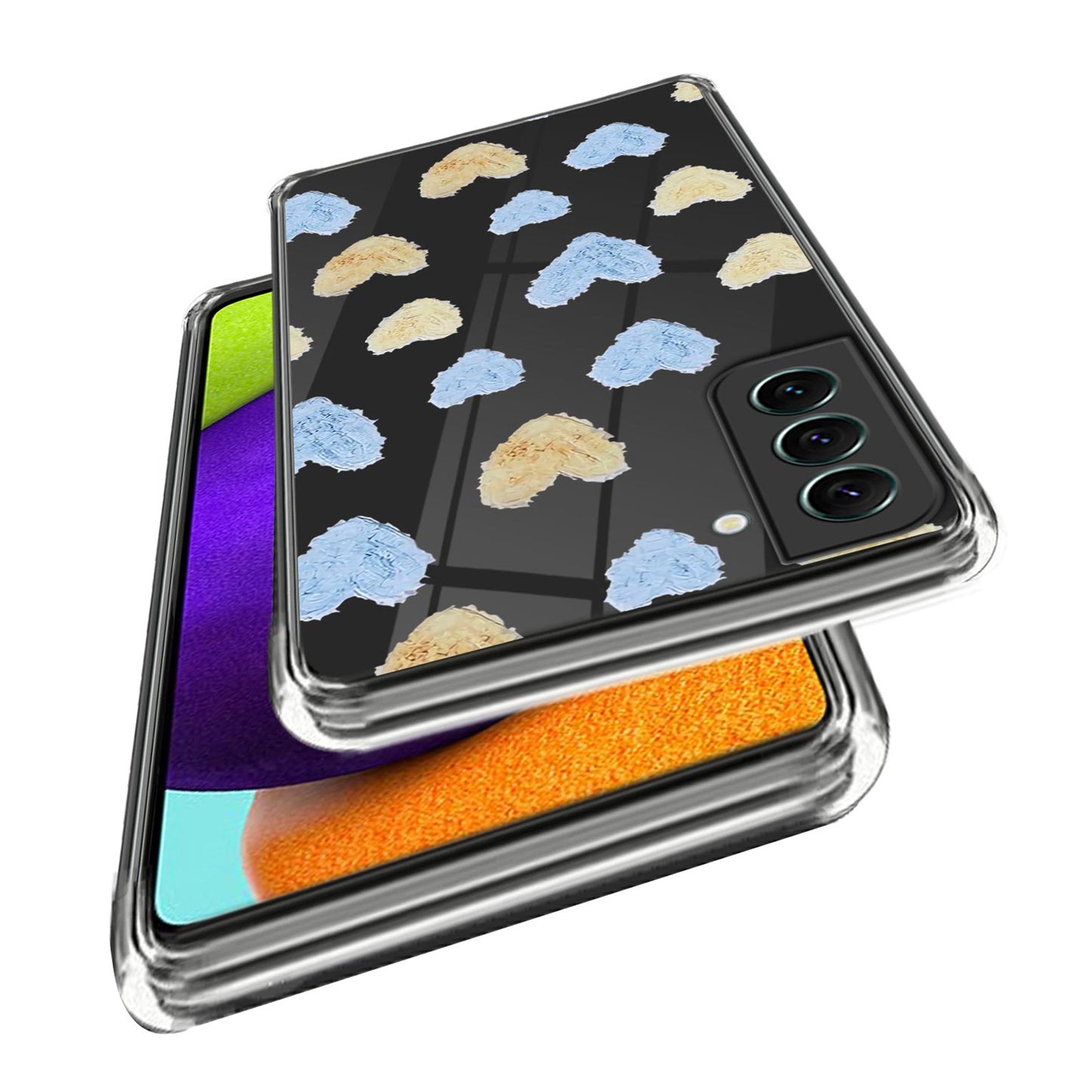 For Samsung Galaxy S24+ TPU Case Anti-scratch Pattern Printing Phone Cover - Yellow / Blue Love