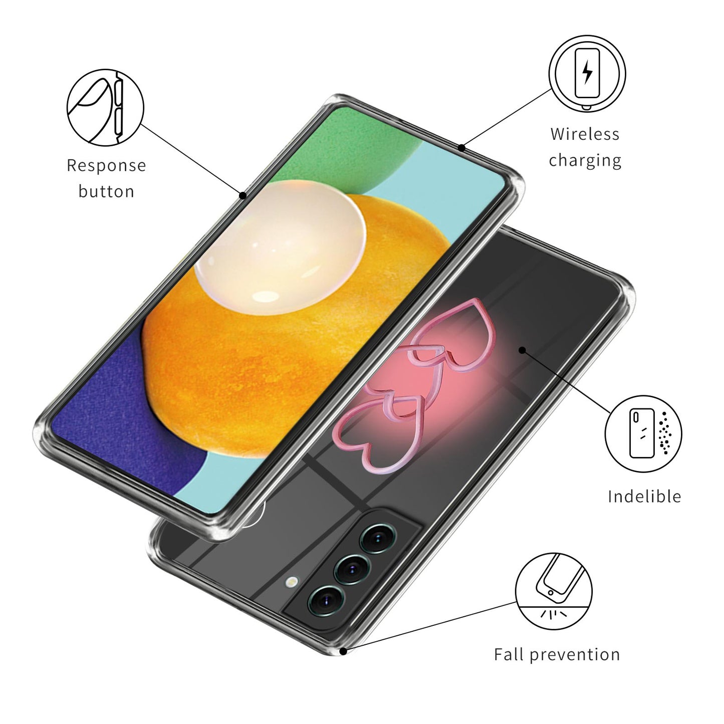 For Samsung Galaxy S24+ TPU Case Anti-scratch Pattern Printing Phone Cover - Three-Love