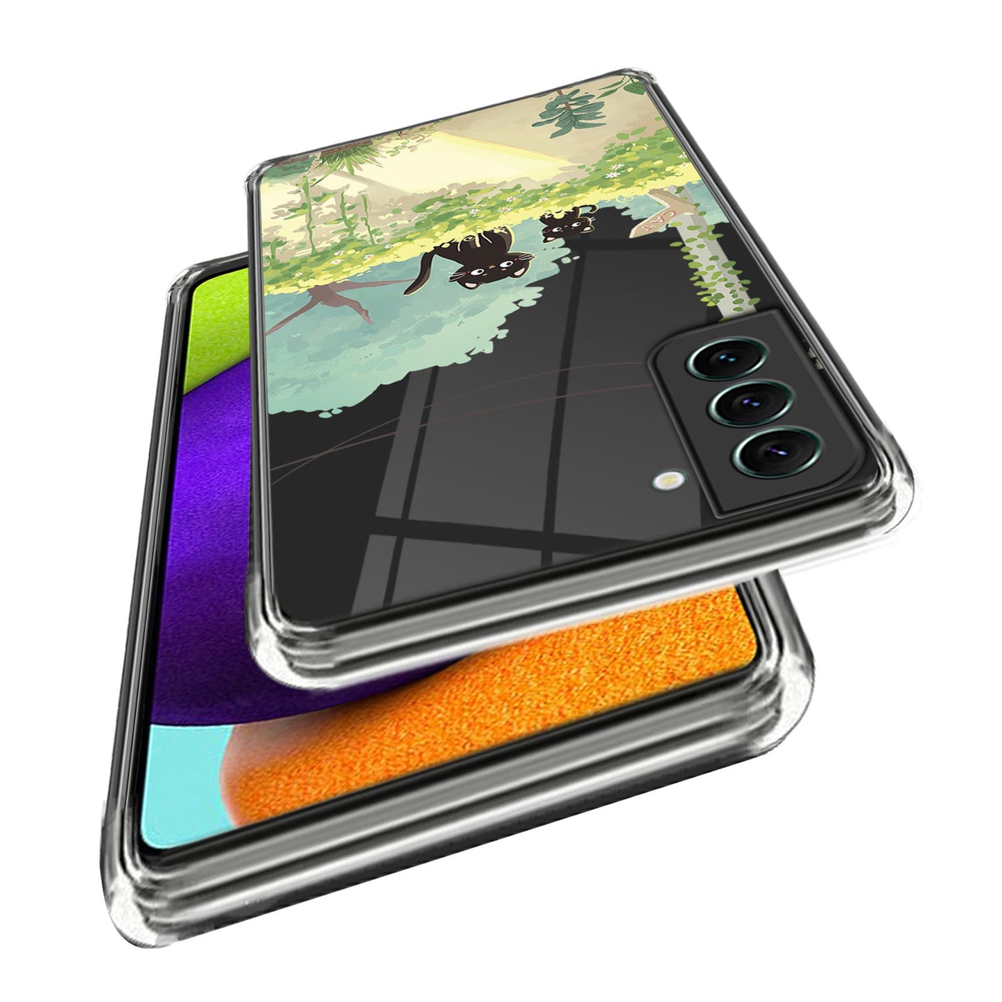 For Samsung Galaxy S24+ TPU Case Anti-scratch Pattern Printing Phone Cover - Two Cats