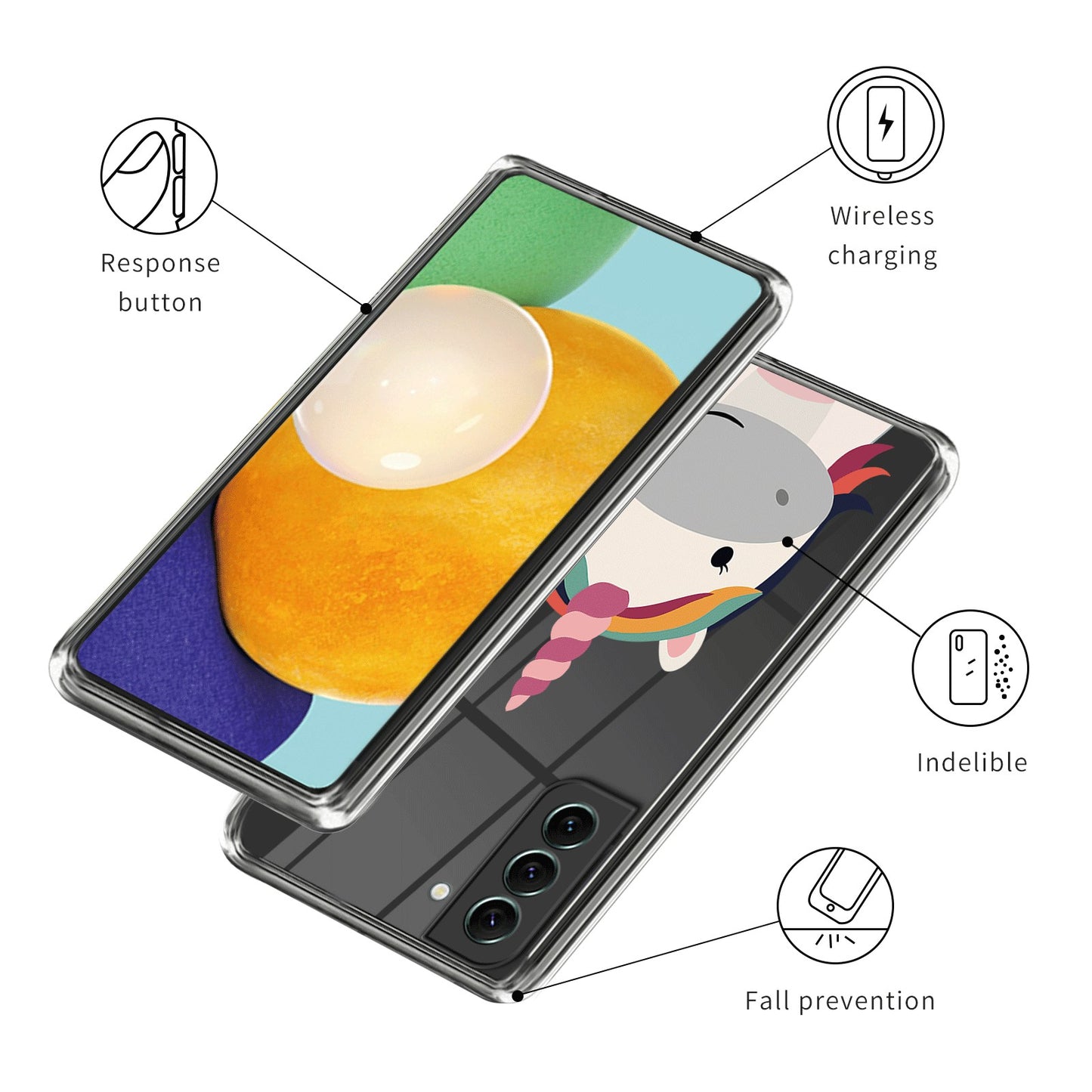 For Samsung Galaxy S24 Case Pattern Printing Shockproof TPU Phone Cover Protector - Horse