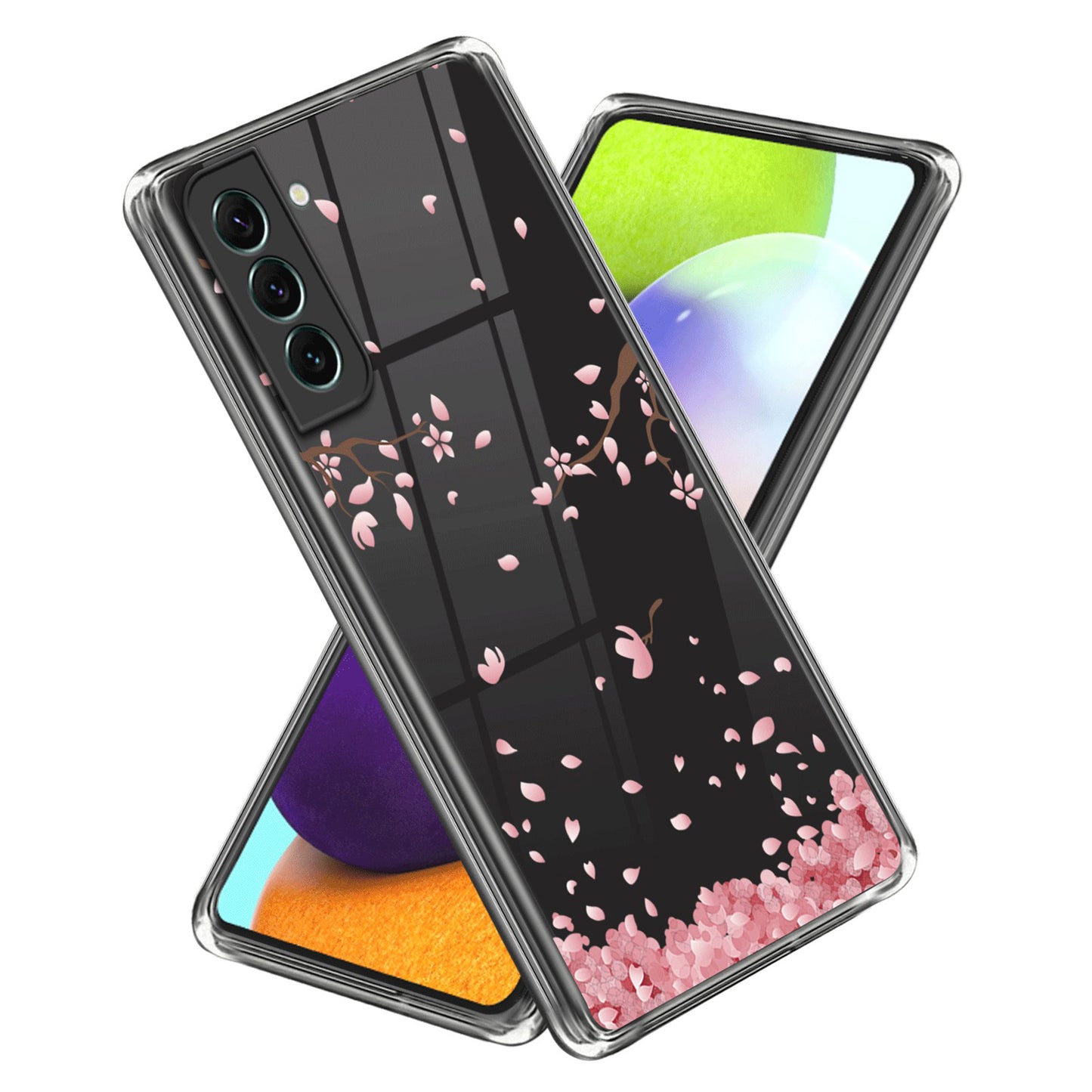 For Samsung Galaxy S24 Case Pattern Printing Shockproof TPU Phone Cover Protector - Sakura