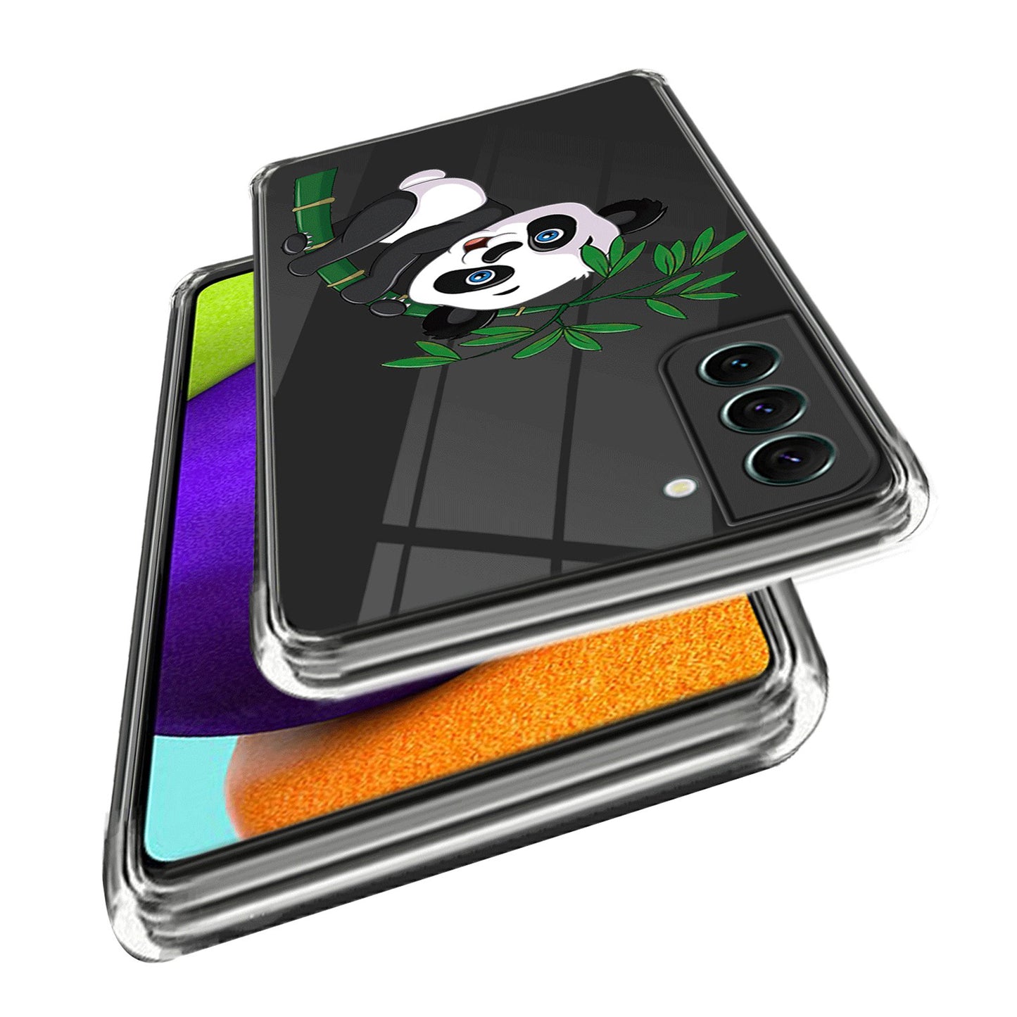 For Samsung Galaxy S24+ Case Pattern Printing TPU Cover Phone Protective Case - Panda and Bamboo