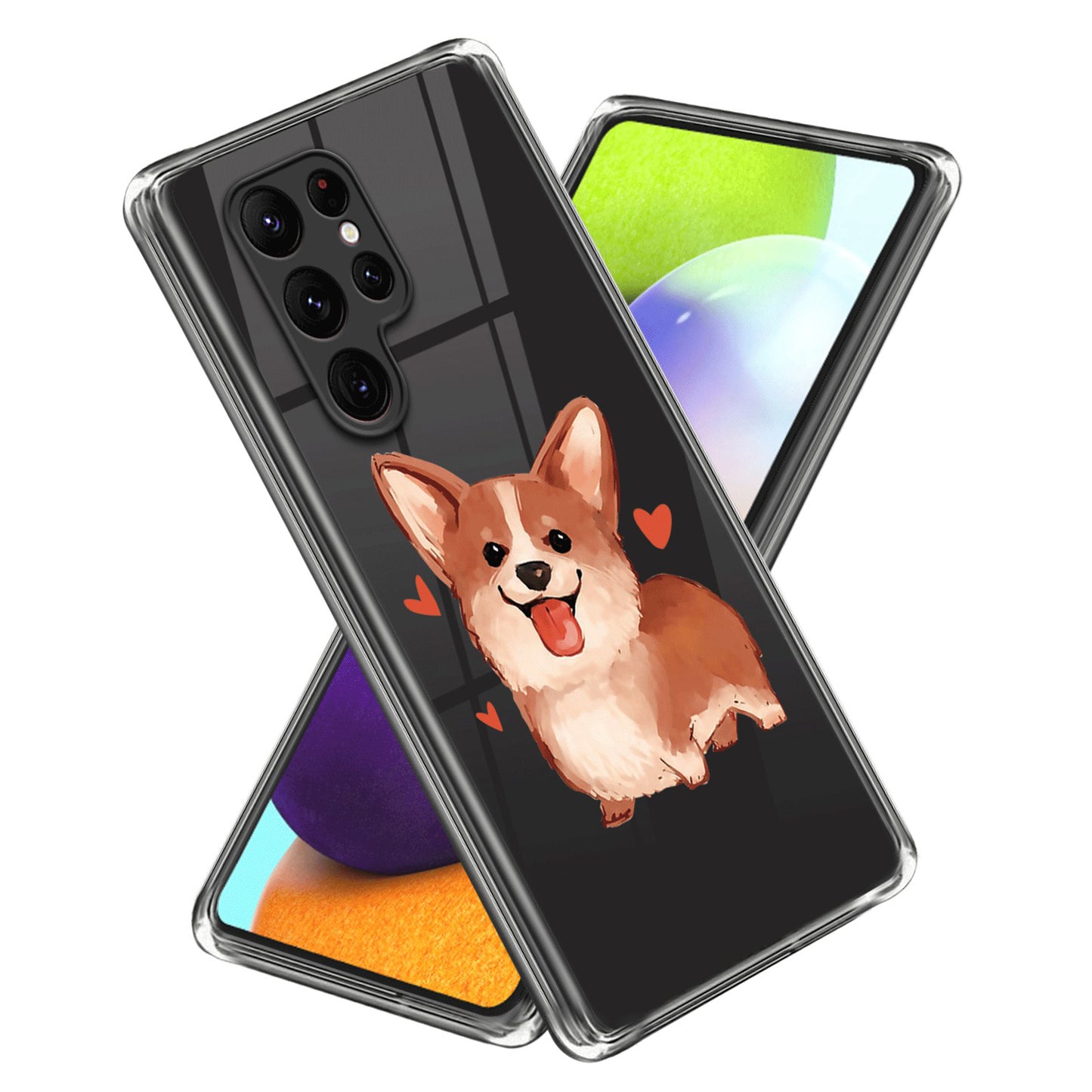 For Samsung Galaxy S24 Ultra Case Anti-scratch TPU Back Cover with Pattern Printing - Dog
