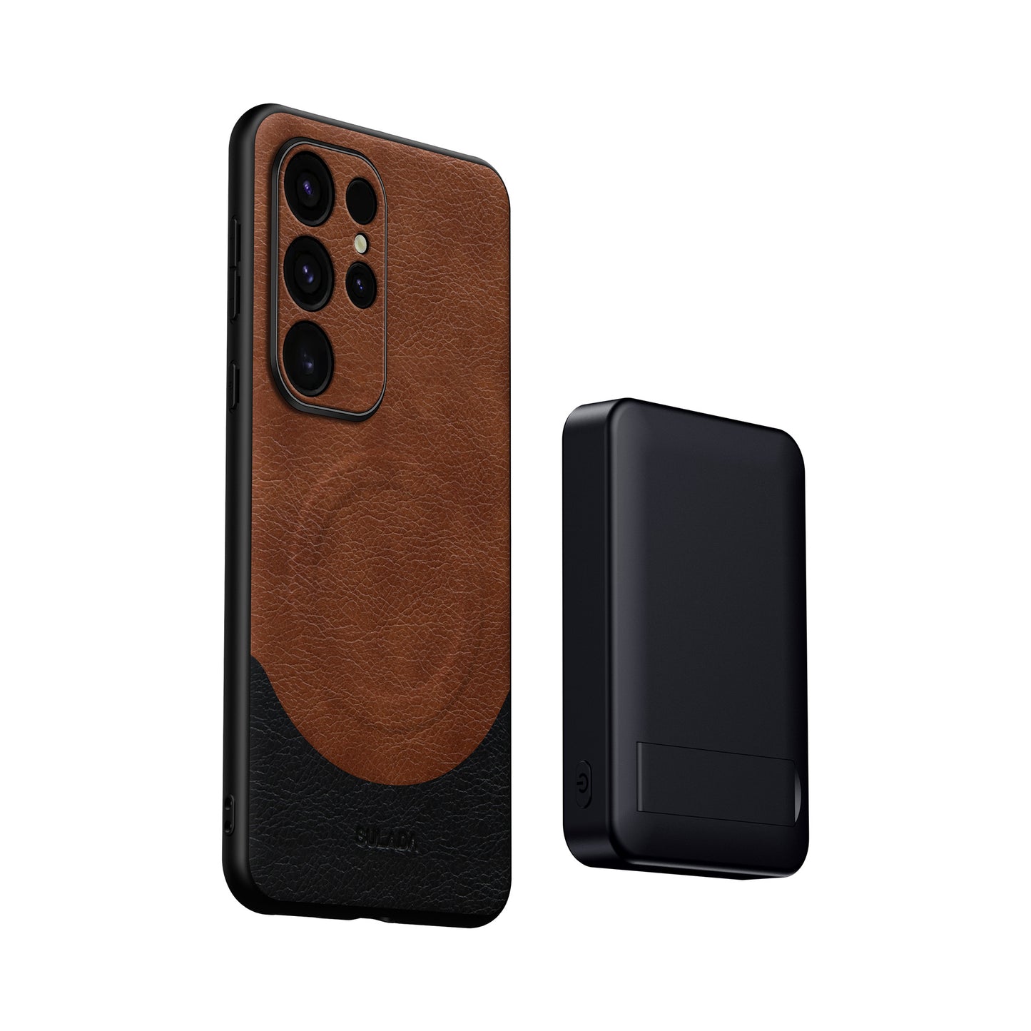 SULADA Magnetic Series for Samsung Galaxy S24 Ultra Case Leather Coating Protective Cover Compatible with MagSafe  - Brown