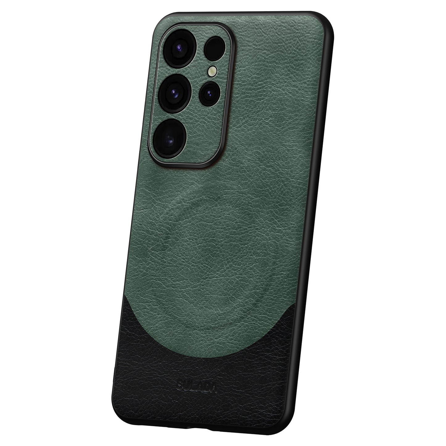 SULADA Magnetic Series for Samsung Galaxy S24 Ultra Case Leather Coating Protective Cover Compatible with MagSafe  - Green