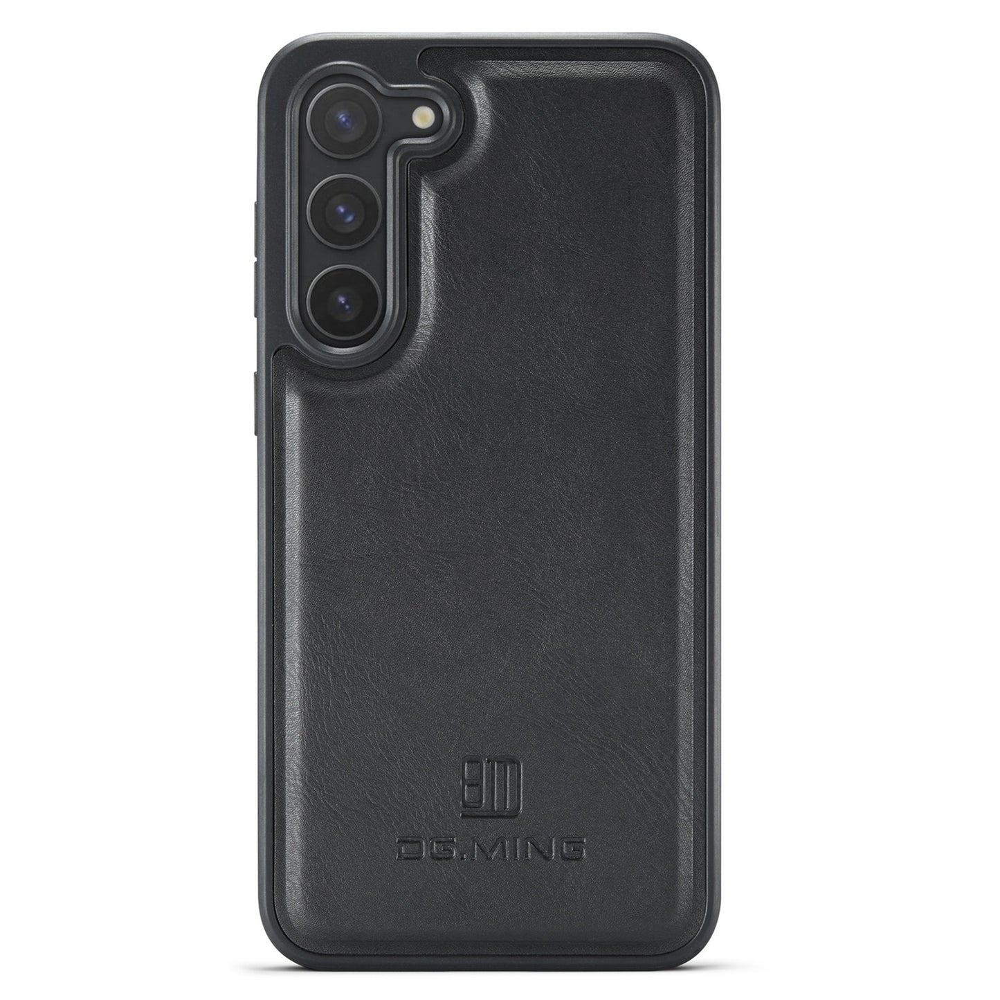 DG.MING For Samsung Galaxy S24 Case Anti-drop PU Leather Coating Phone Back Cover - Black