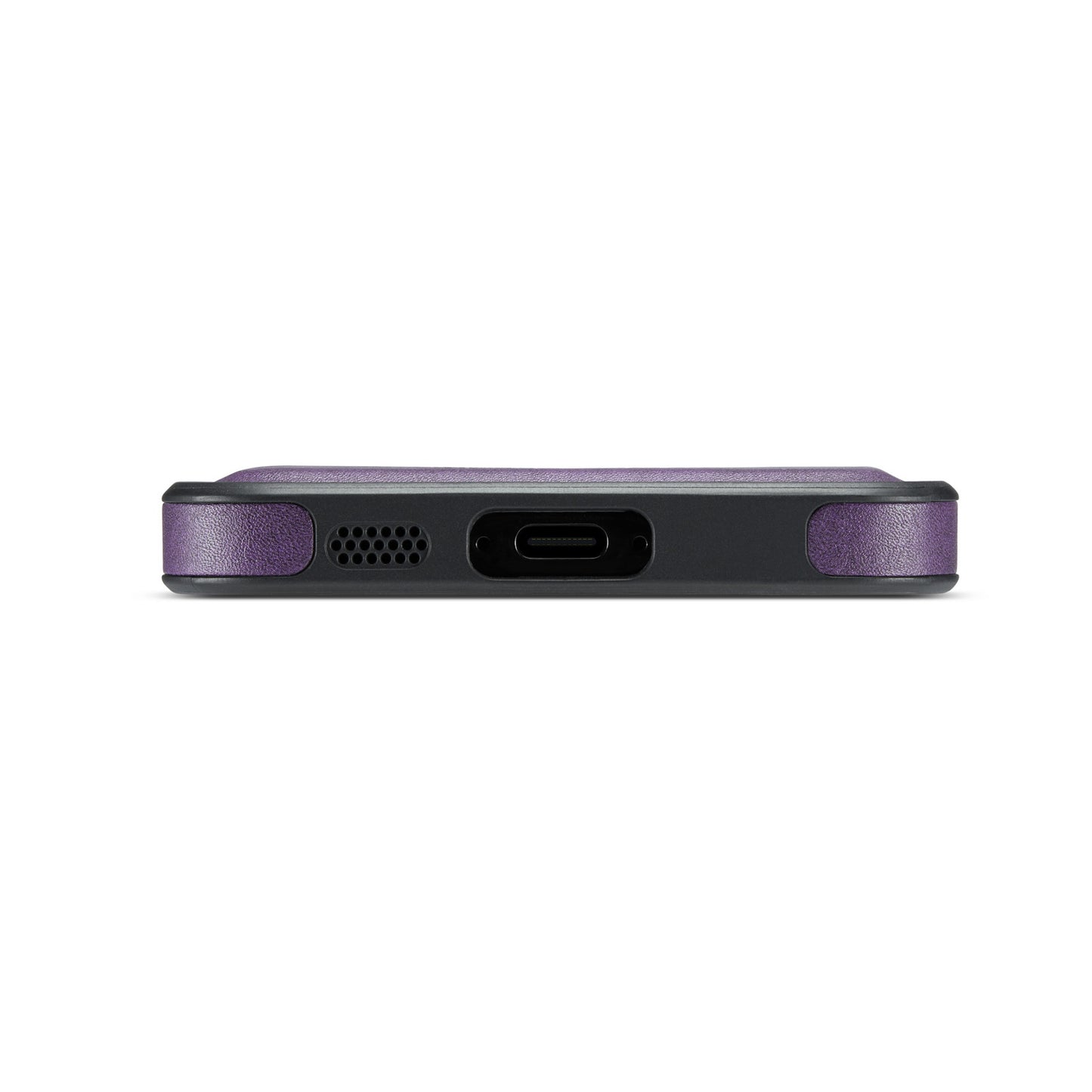 DG.MING For Samsung Galaxy S24 Case Anti-drop PU Leather Coating Phone Back Cover - Purple