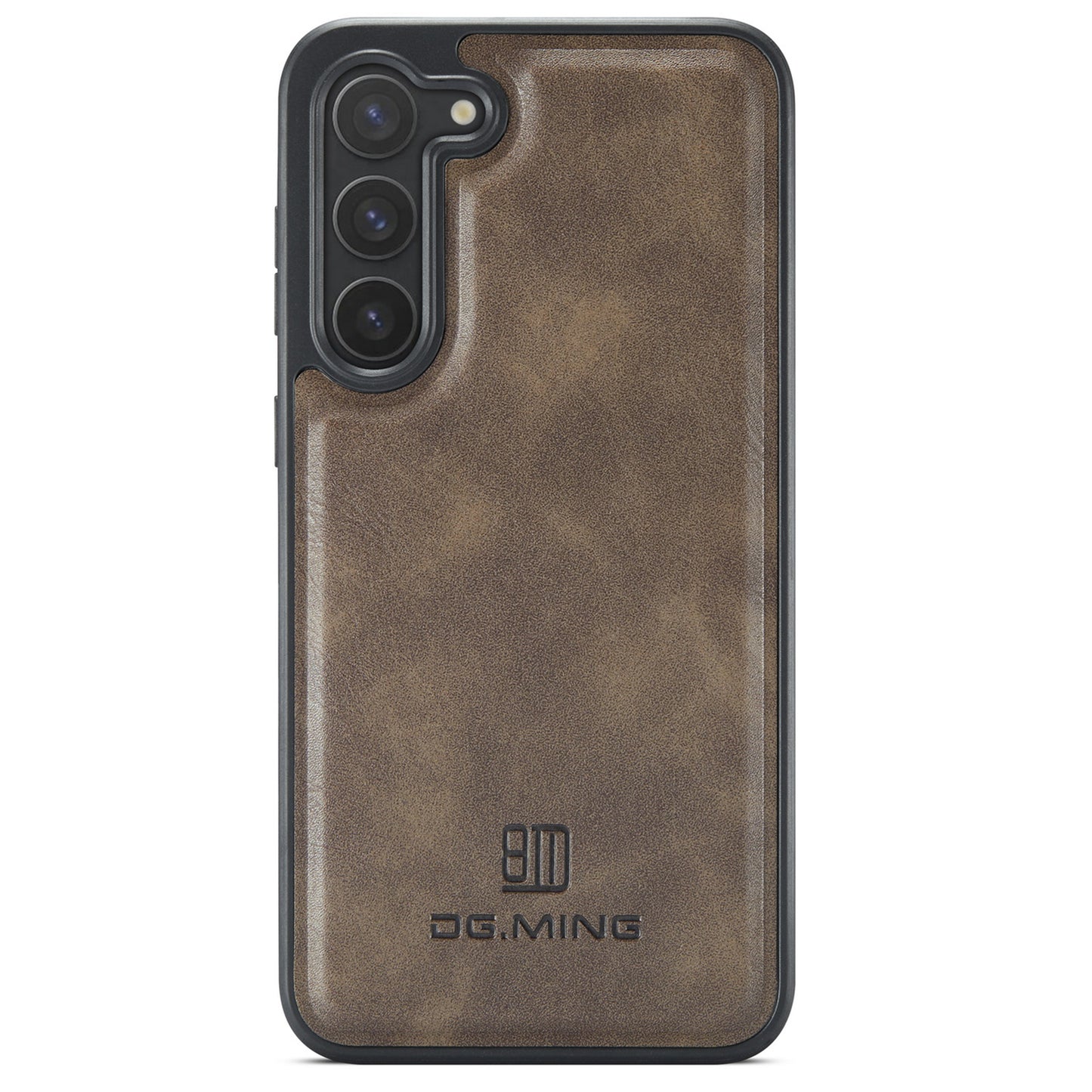 DG.MING For Samsung Galaxy S24+ Cell Phone Case Anti-drop PU Leather Coating Cover - Coffee