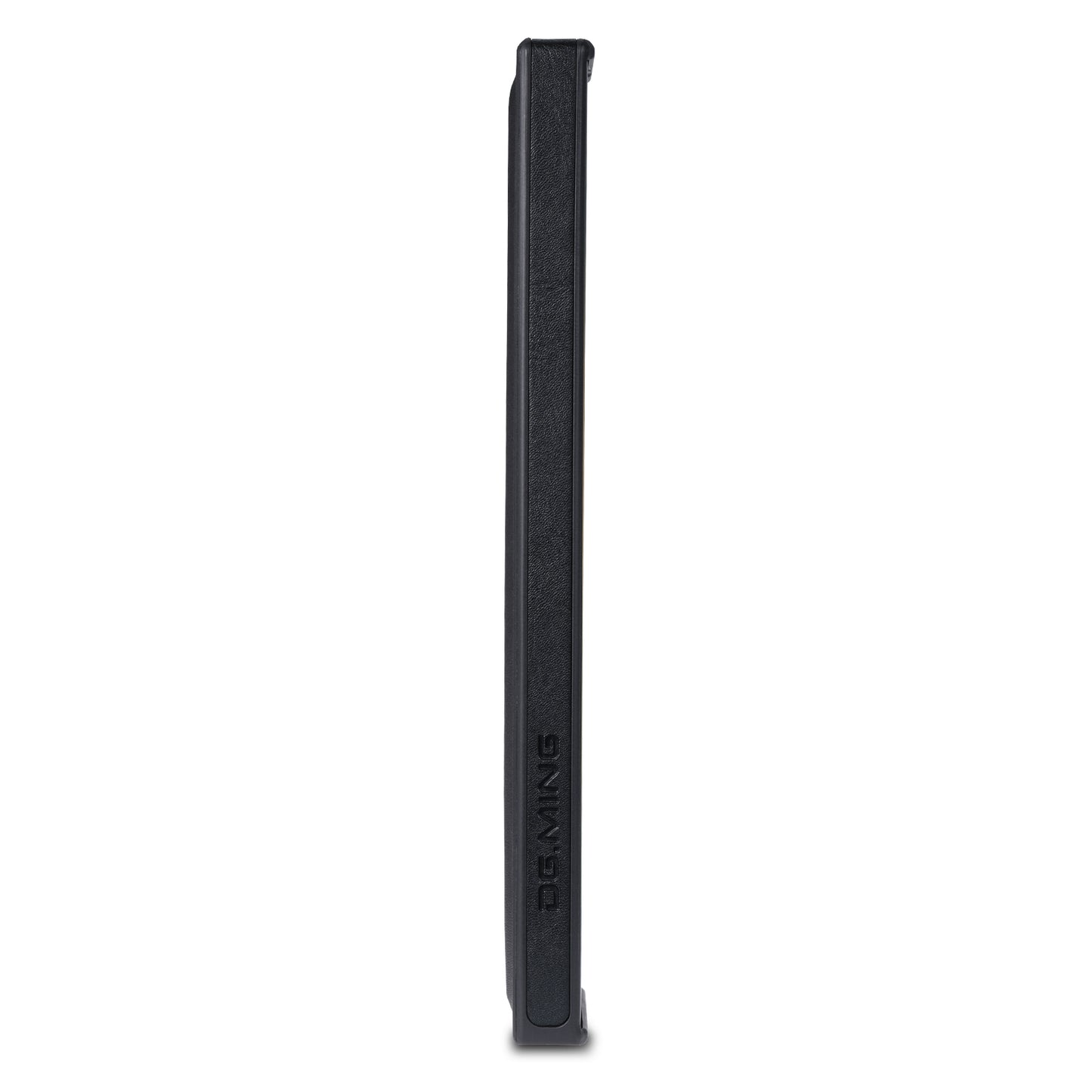 DG.MING For Samsung Galaxy S24 Ultra Phone Case Anti-scratch Side Edge Leather Coating Back Shell - Black