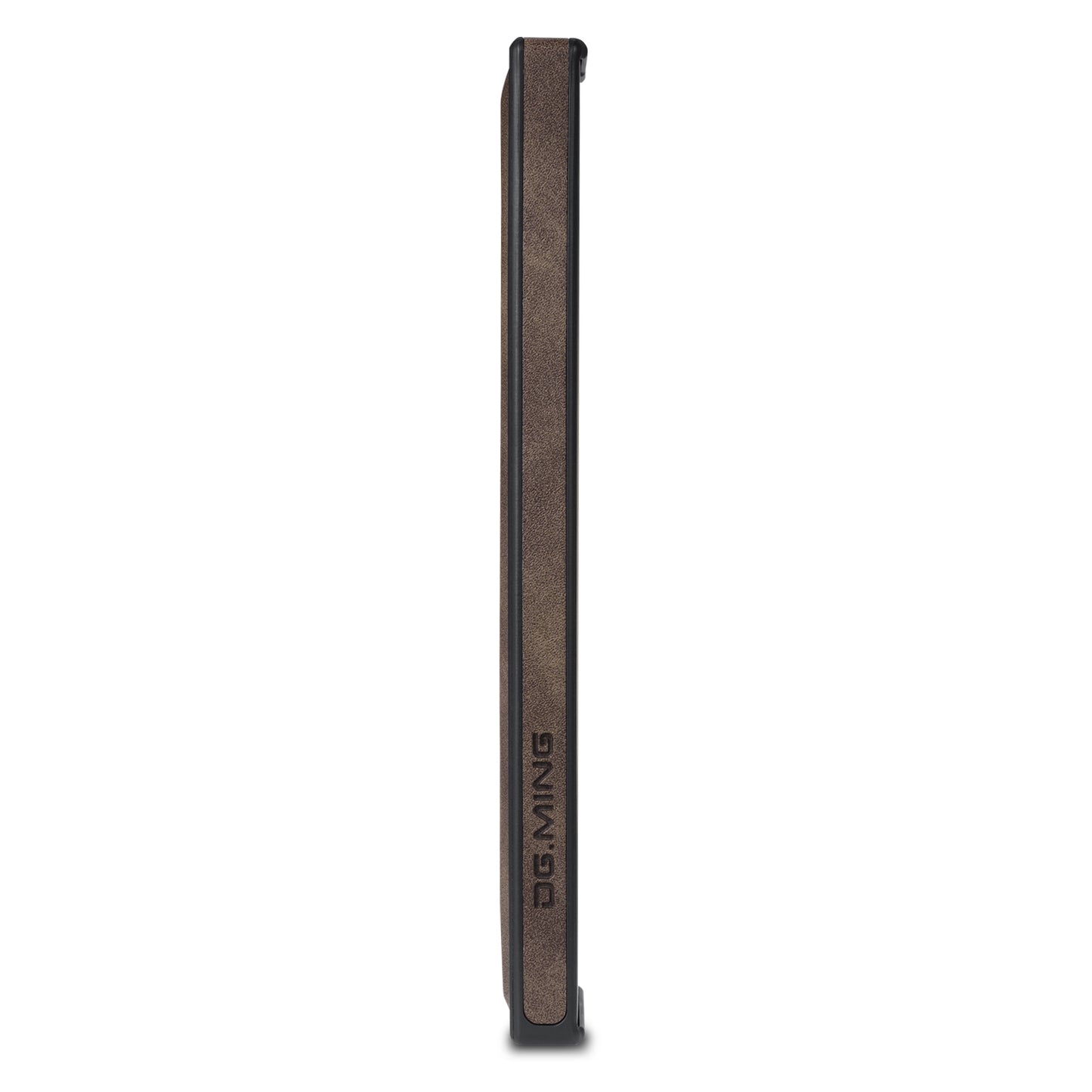 DG.MING For Samsung Galaxy S24 Ultra Phone Case Anti-scratch Side Edge Leather Coating Back Shell - Coffee