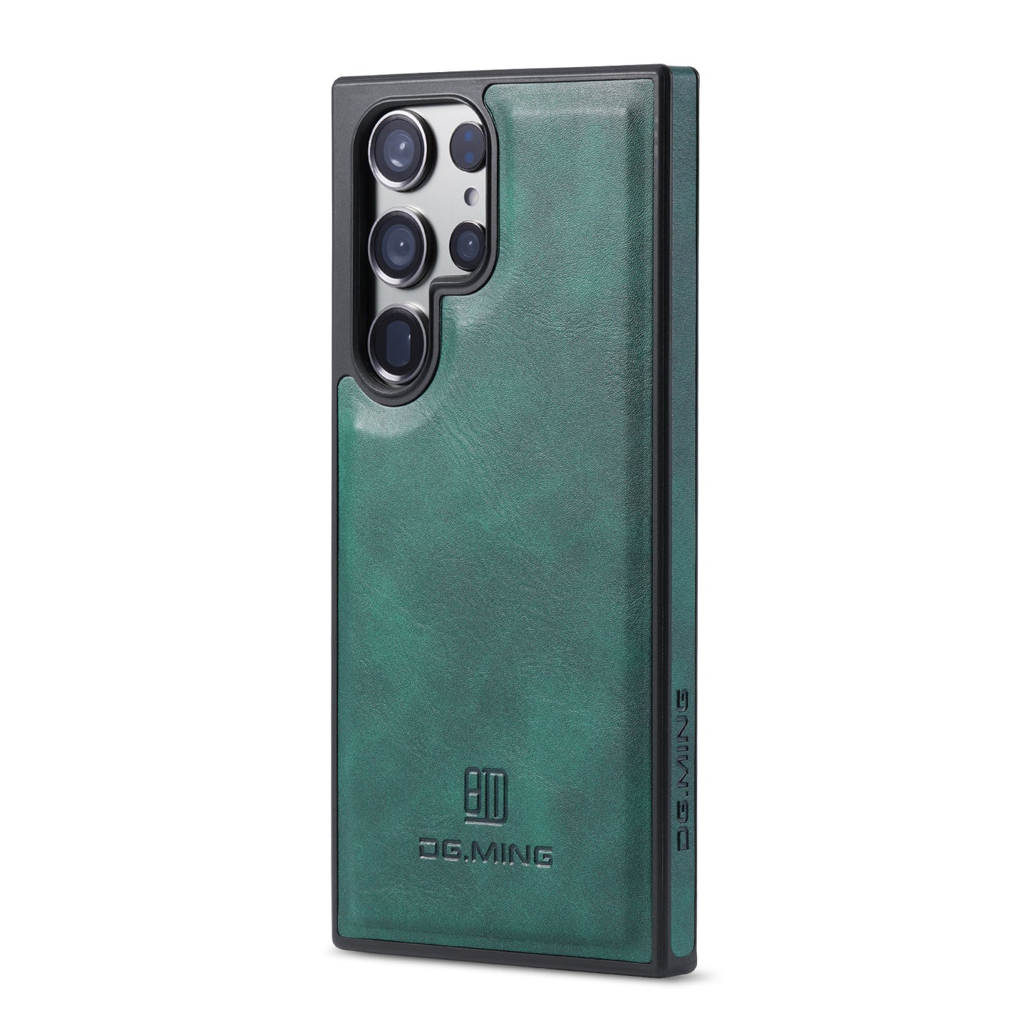 DG.MING For Samsung Galaxy S24 Ultra Phone Case Anti-scratch Side Edge Leather Coating Back Shell - Green