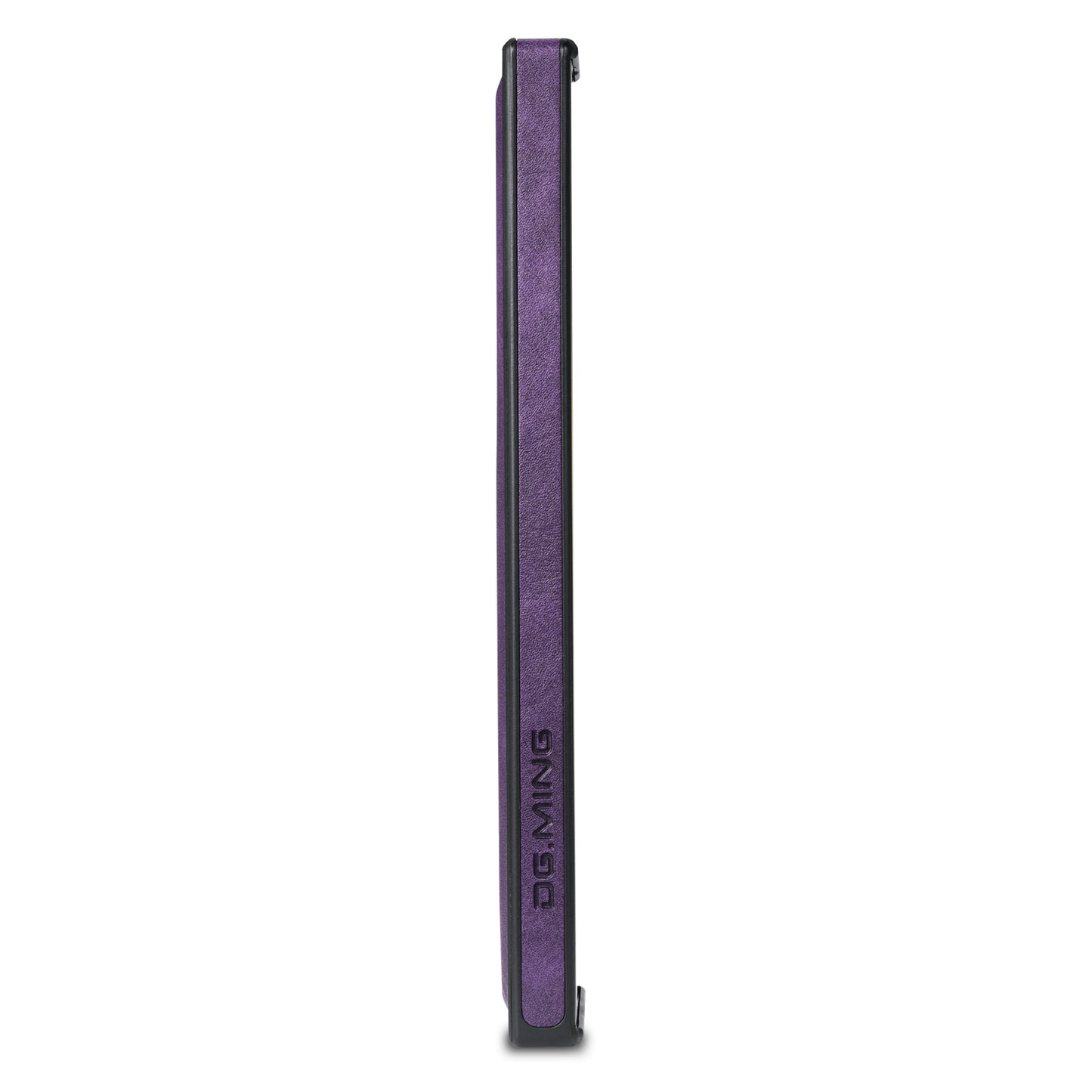 DG.MING For Samsung Galaxy S24 Ultra Phone Case Anti-scratch Side Edge Leather Coating Back Shell - Purple