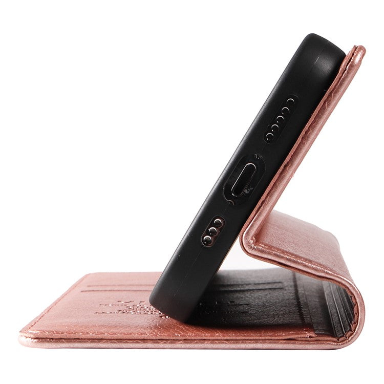 YIKATU YK-006 For Oppo A79 5G / A2 5G Leather Wallet Case Magnetic Flip Folio Phone Cover - Rose Gold