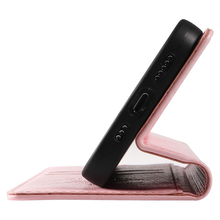 YIKATU YK-006 For Oppo A79 5G / A2 5G Leather Wallet Case Magnetic Flip Folio Phone Cover - Pink