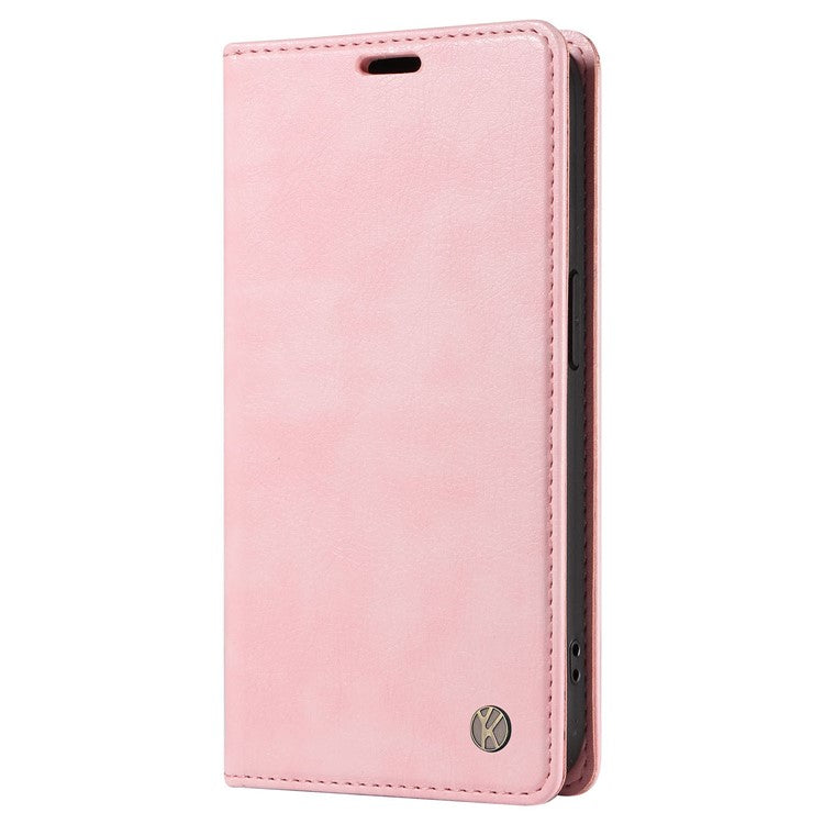YIKATU YK-006 For Oppo A79 5G / A2 5G Leather Wallet Case Magnetic Flip Folio Phone Cover - Pink