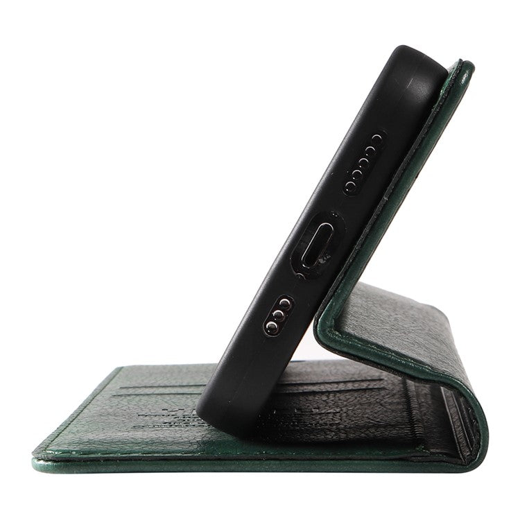 YIKATU YK-006 For Oppo A79 5G / A2 5G Leather Wallet Case Magnetic Flip Folio Phone Cover - Green