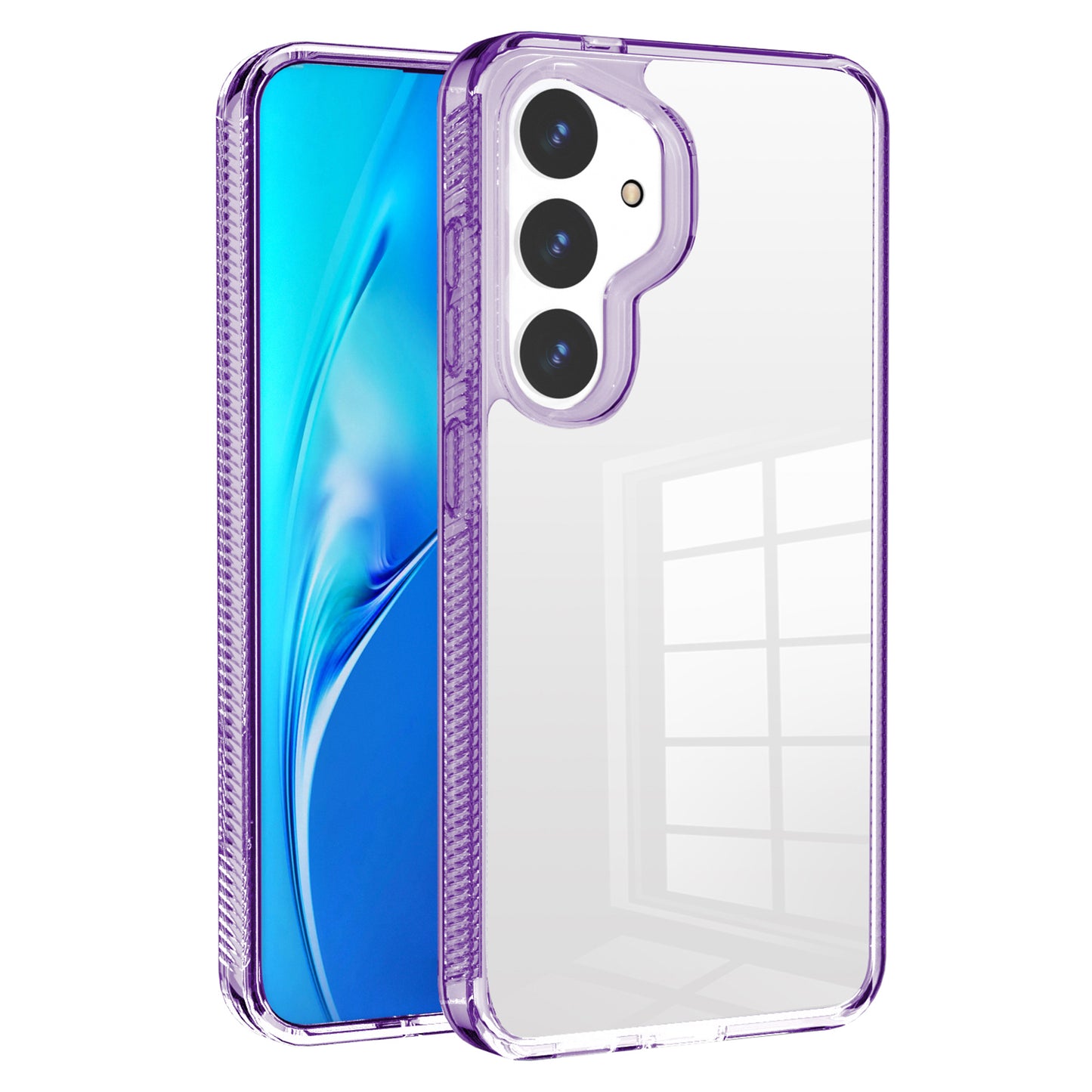 For Samsung Galaxy S24+ Phone Case G Style Series Anti-slip TPU+Acrylic Phone Cover - Purple