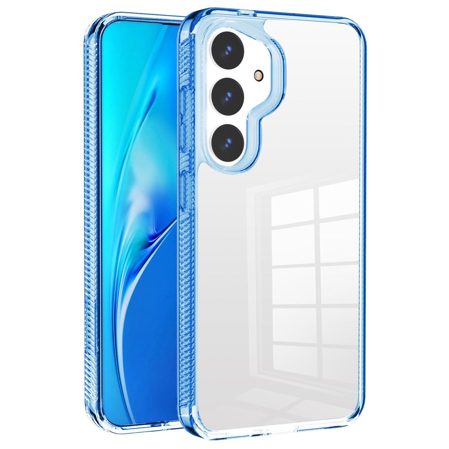 For Samsung Galaxy S24 Case G Style Series Anti-scratch Acrylic Phone Cover Protector - Blue