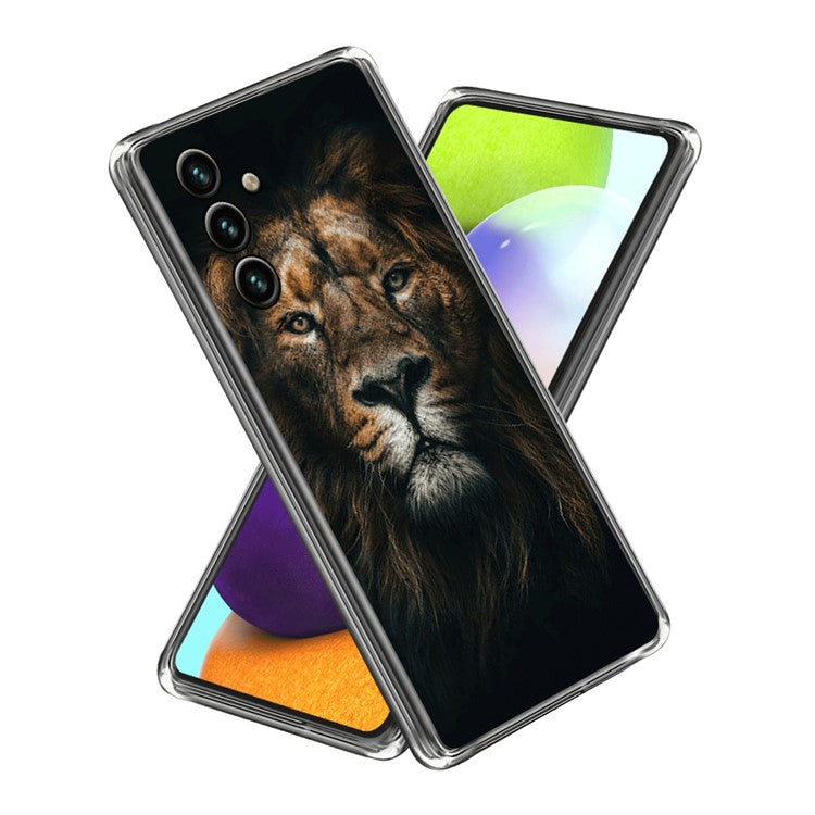 For Samsung Galaxy A35 5G TPU Case IMD Pattern Printing Scratch-resistant Phone Cover - Lion