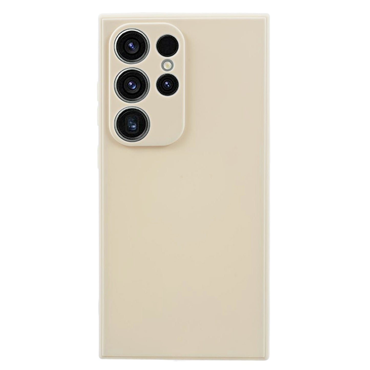 For Samsung Galaxy S24 Ultra TPU Case Straight Edge Protective Phone Cover - White