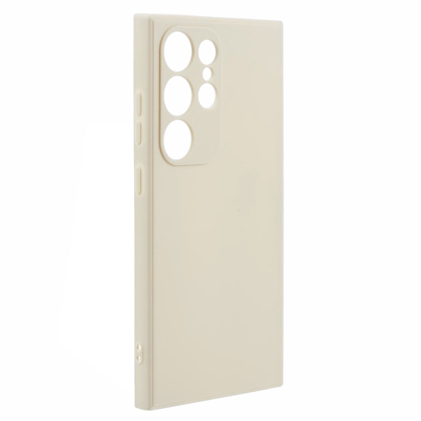 For Samsung Galaxy S24 Ultra TPU Case Straight Edge Protective Phone Cover - White