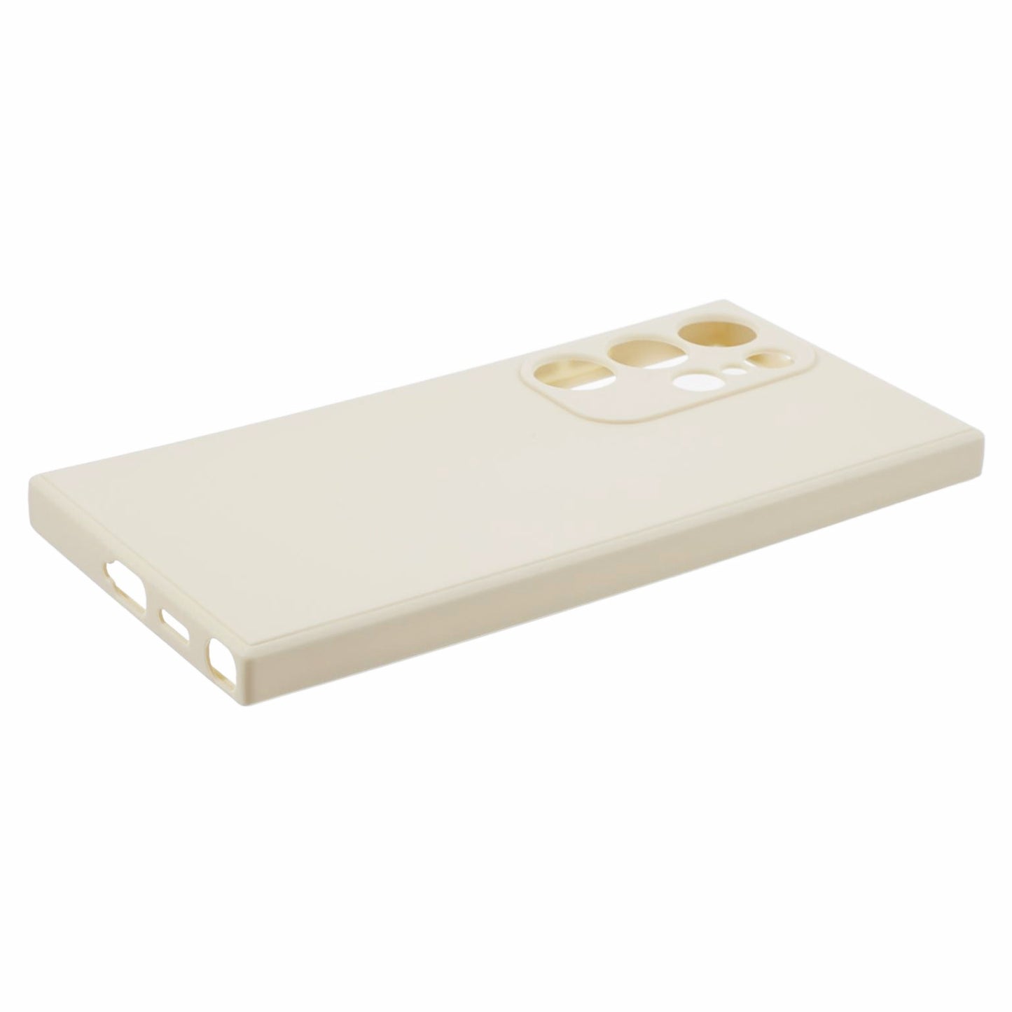 For Samsung Galaxy S24 Ultra TPU Case Straight Edge Protective Phone Cover - White