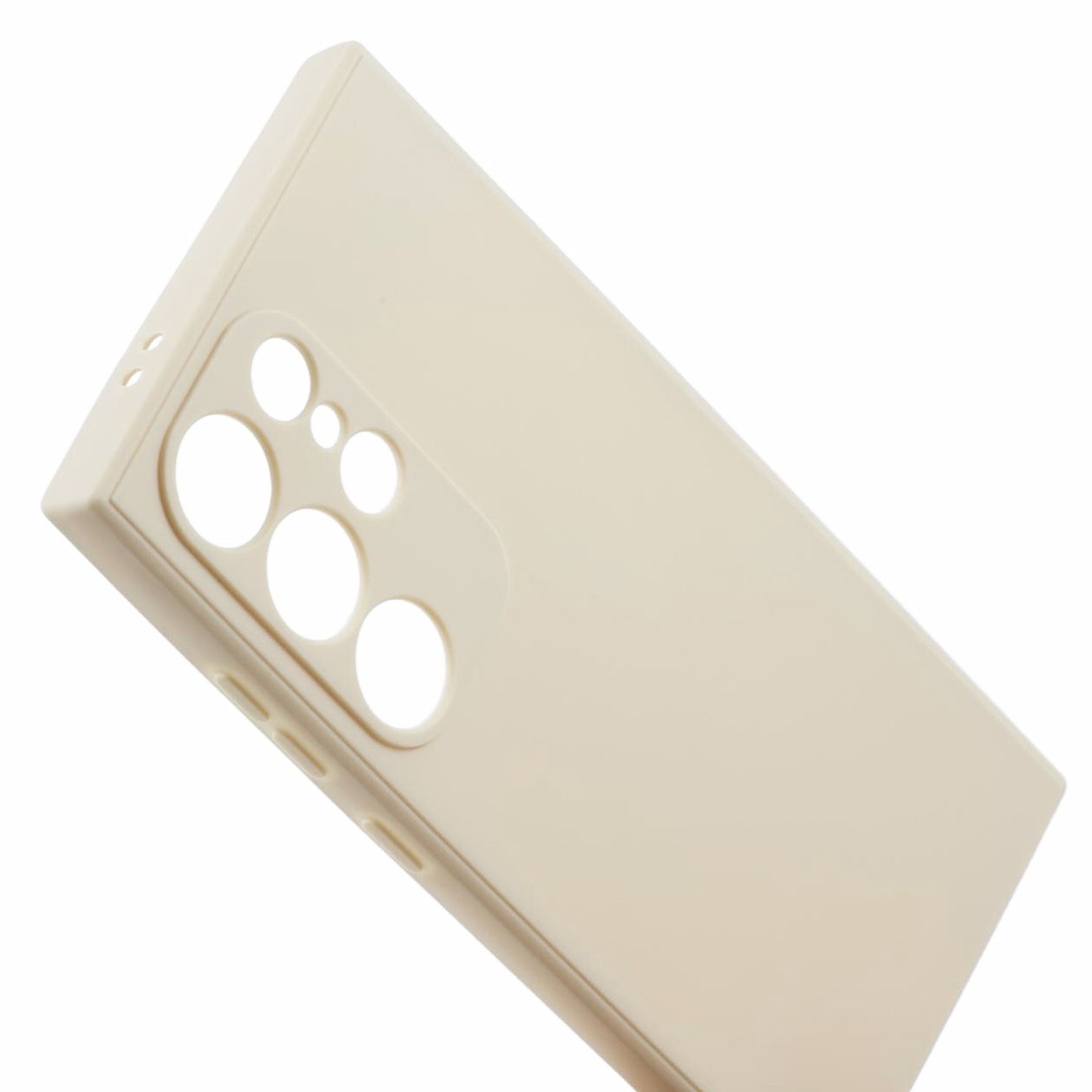 For Samsung Galaxy S24 Ultra TPU Case Straight Edge Protective Phone Cover - White