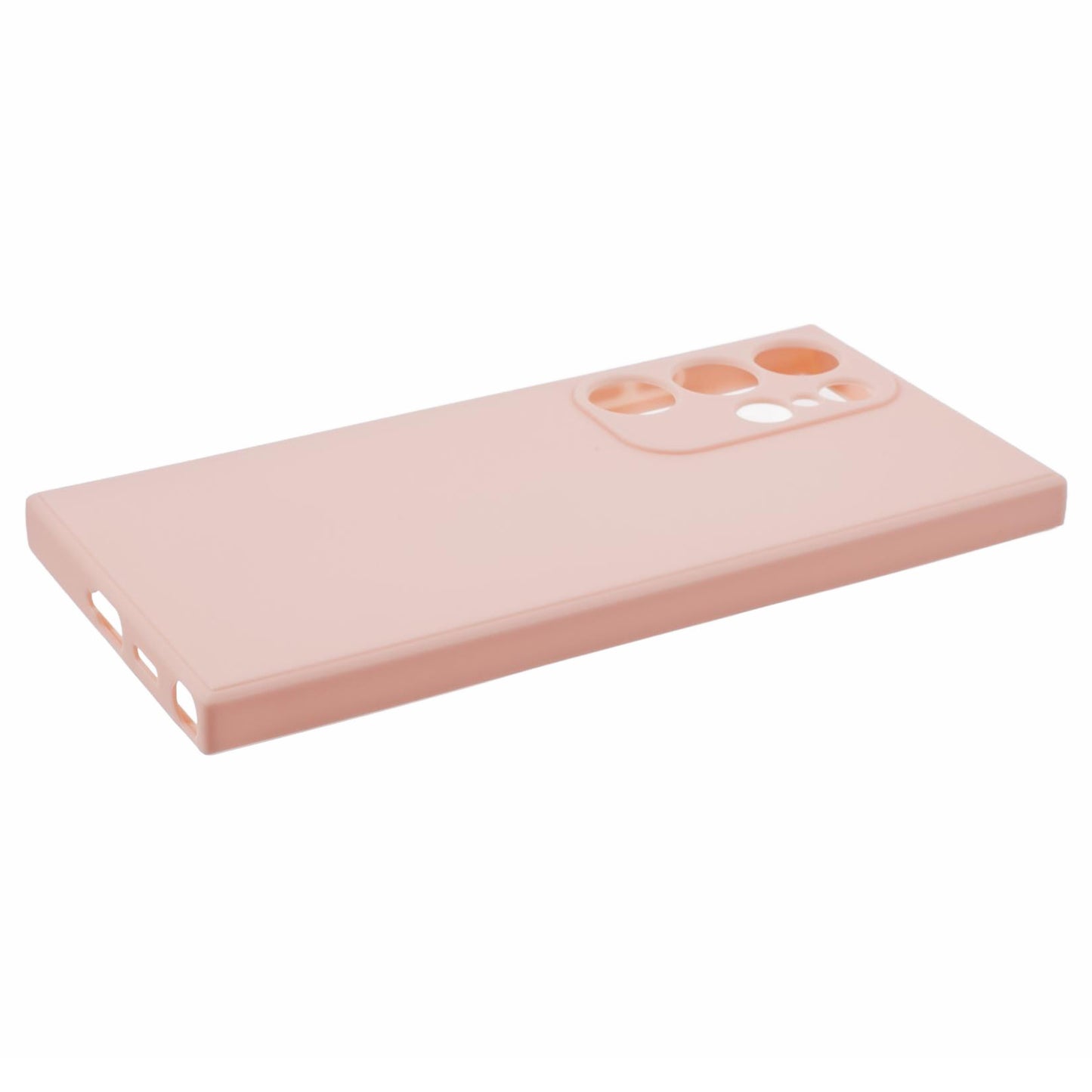 For Samsung Galaxy S24 Ultra TPU Case Straight Edge Protective Phone Cover - Pink