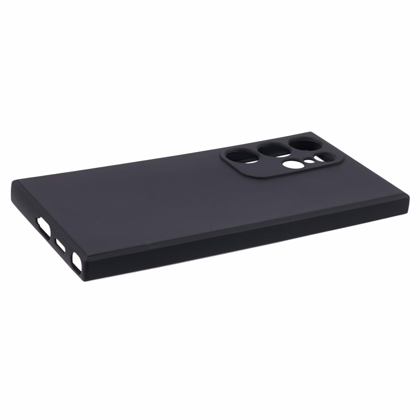 For Samsung Galaxy S24 Ultra TPU Case Straight Edge Protective Phone Cover - Black