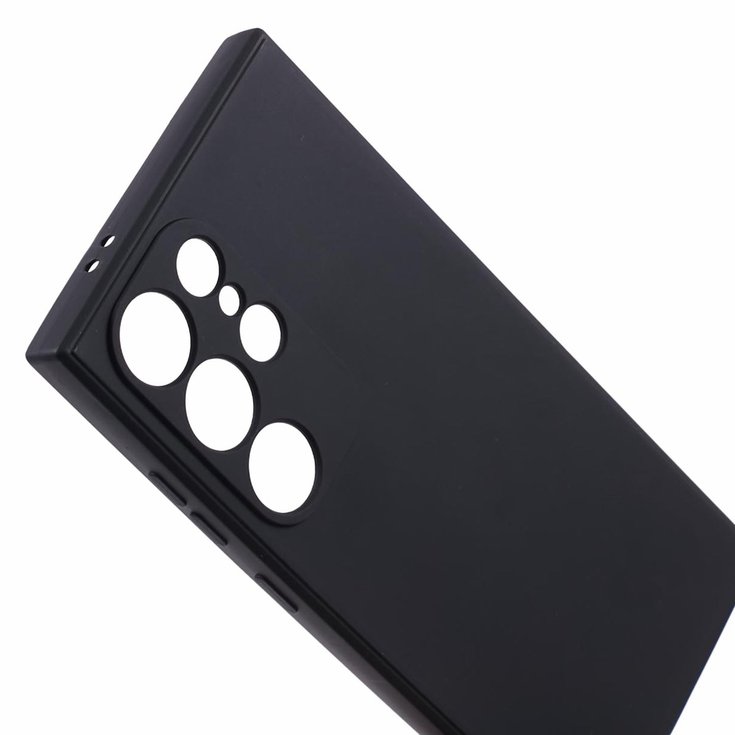 For Samsung Galaxy S24 Ultra TPU Case Straight Edge Protective Phone Cover - Black