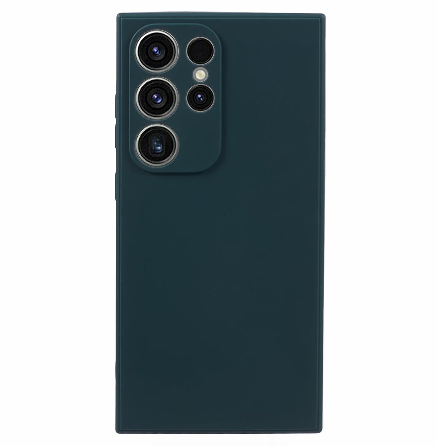 For Samsung Galaxy S24 Ultra TPU Case Straight Edge Protective Phone Cover - Army Green