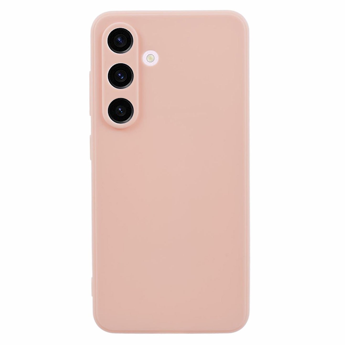 For Samsung Galaxy S24 TPU Case Straight Edge Camera Protection Phone Cover - Pink