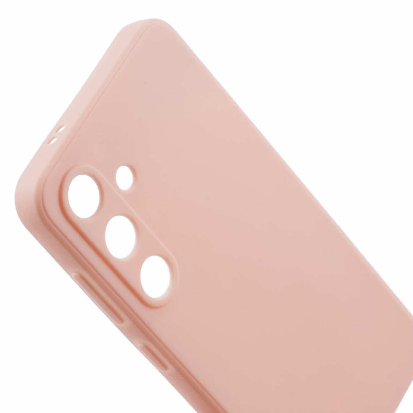 For Samsung Galaxy S24 TPU Case Straight Edge Camera Protection Phone Cover - Pink