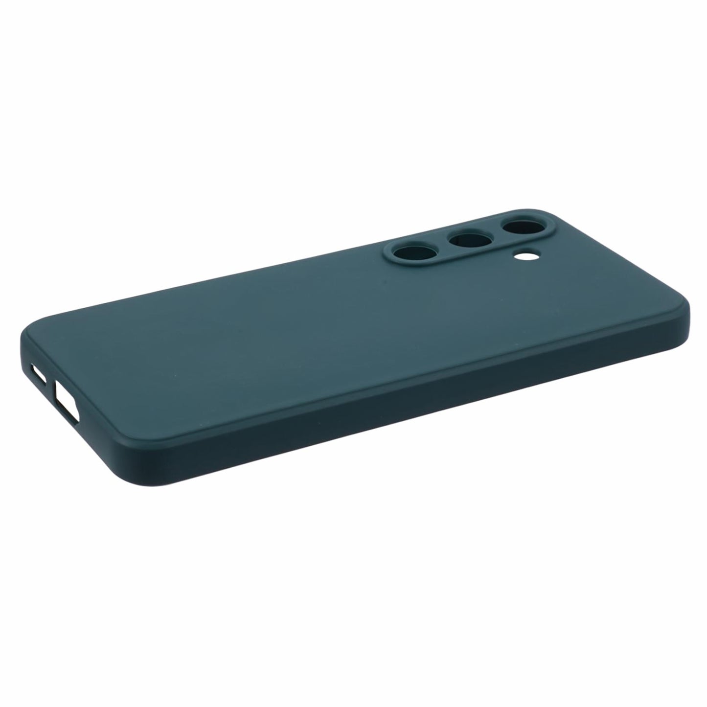 For Samsung Galaxy S24 TPU Case Straight Edge Camera Protection Phone Cover - Army Green