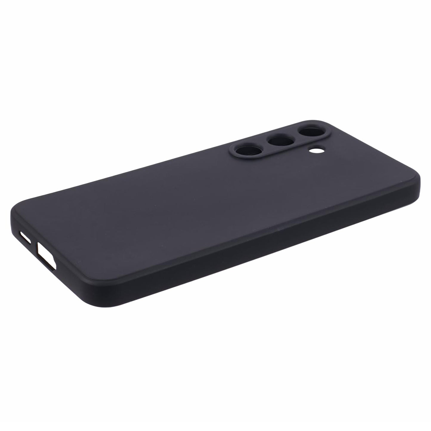 For Samsung Galaxy S24 TPU Case Straight Edge Camera Protection Phone Cover - Black