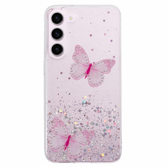 AW Series For Samsung Galaxy S24+ Case Big Rear Lens Hole TPU+PVC Protective Cover - Pink