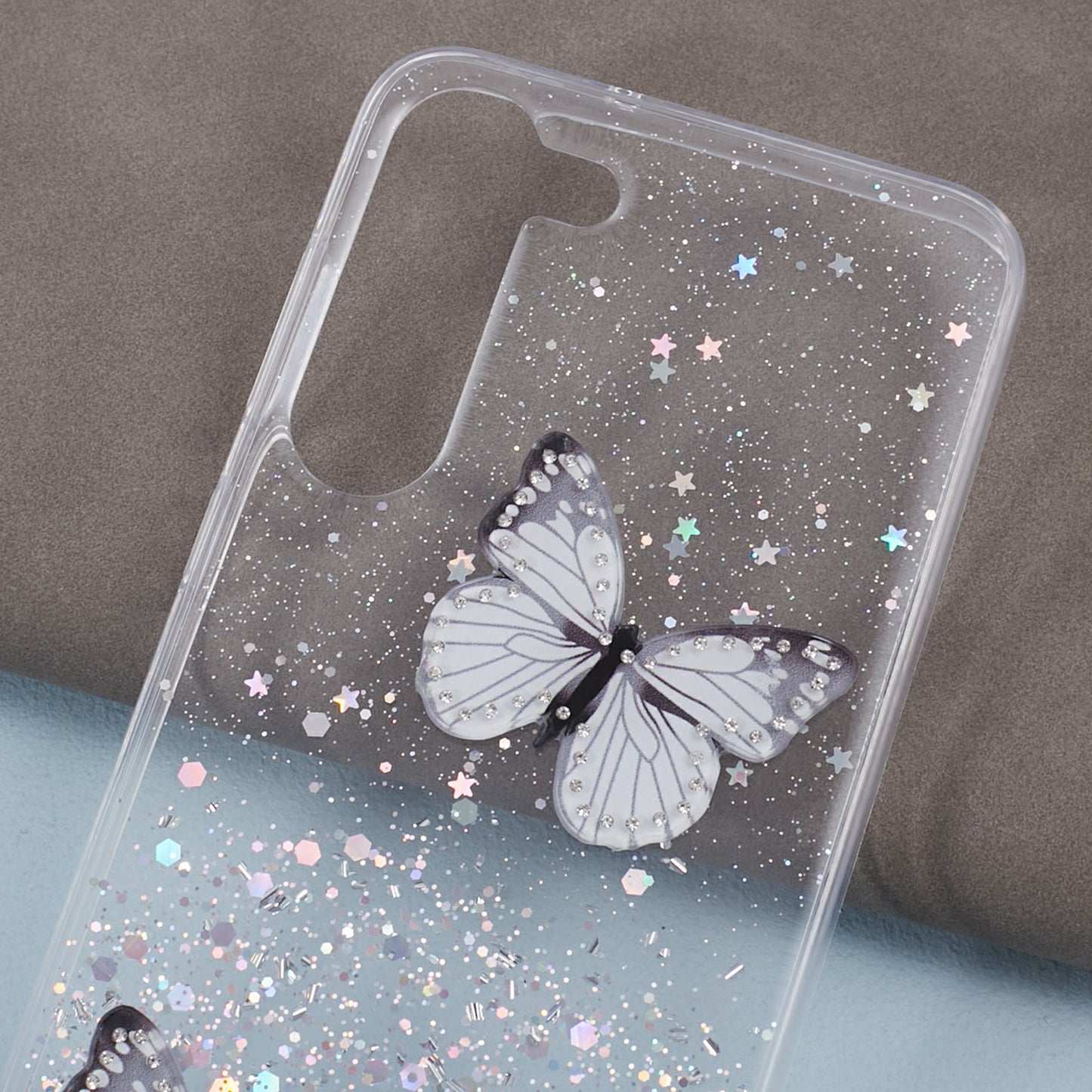 AW Series For Samsung Galaxy S24+ Case Big Rear Lens Hole TPU+PVC Protective Cover - White