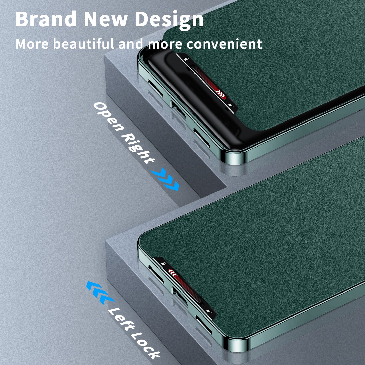 For Samsung Galaxy S24 Ultra Magnetic Case Metal Frame Leather+PC Matte Cover - Green