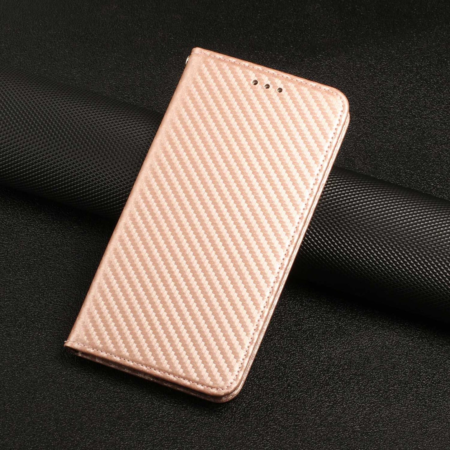 For Samsung Galaxy S24+ Case PU Leather Wallet Phone Stand Cover - Rose Gold