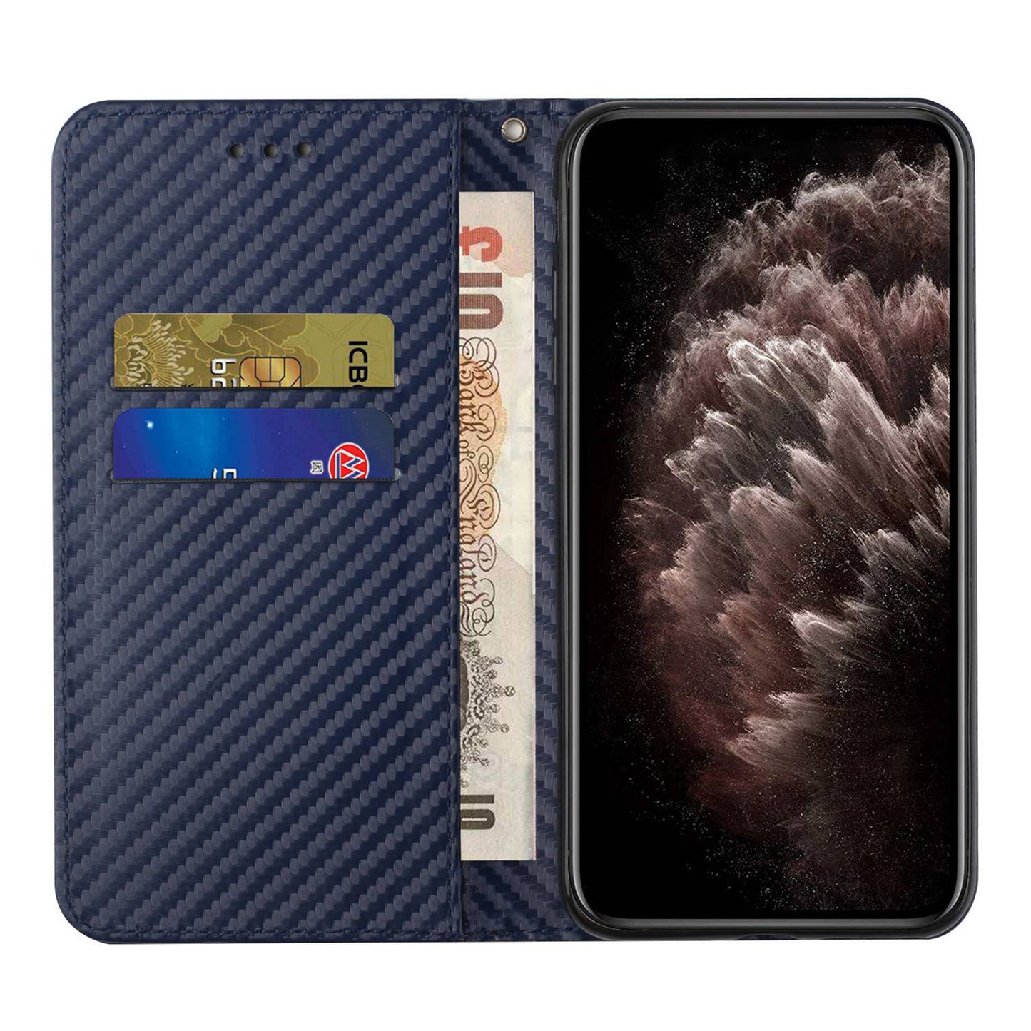 For Samsung Galaxy S24+ Case PU Leather Wallet Phone Stand Cover - Blue