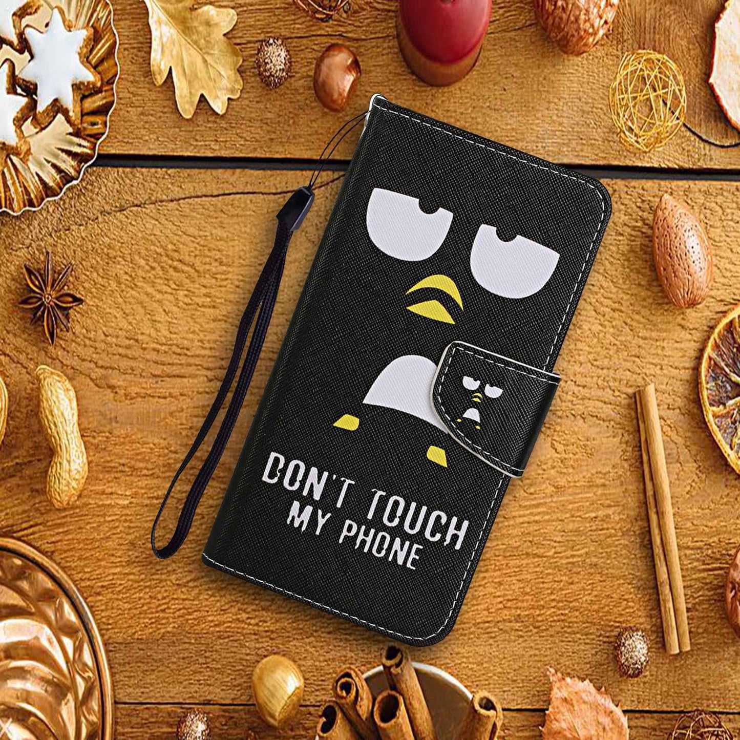 For Samsung Galaxy S24 Case PU Leather Pattern Printing Wallet Stand Phone Cover - Penguin